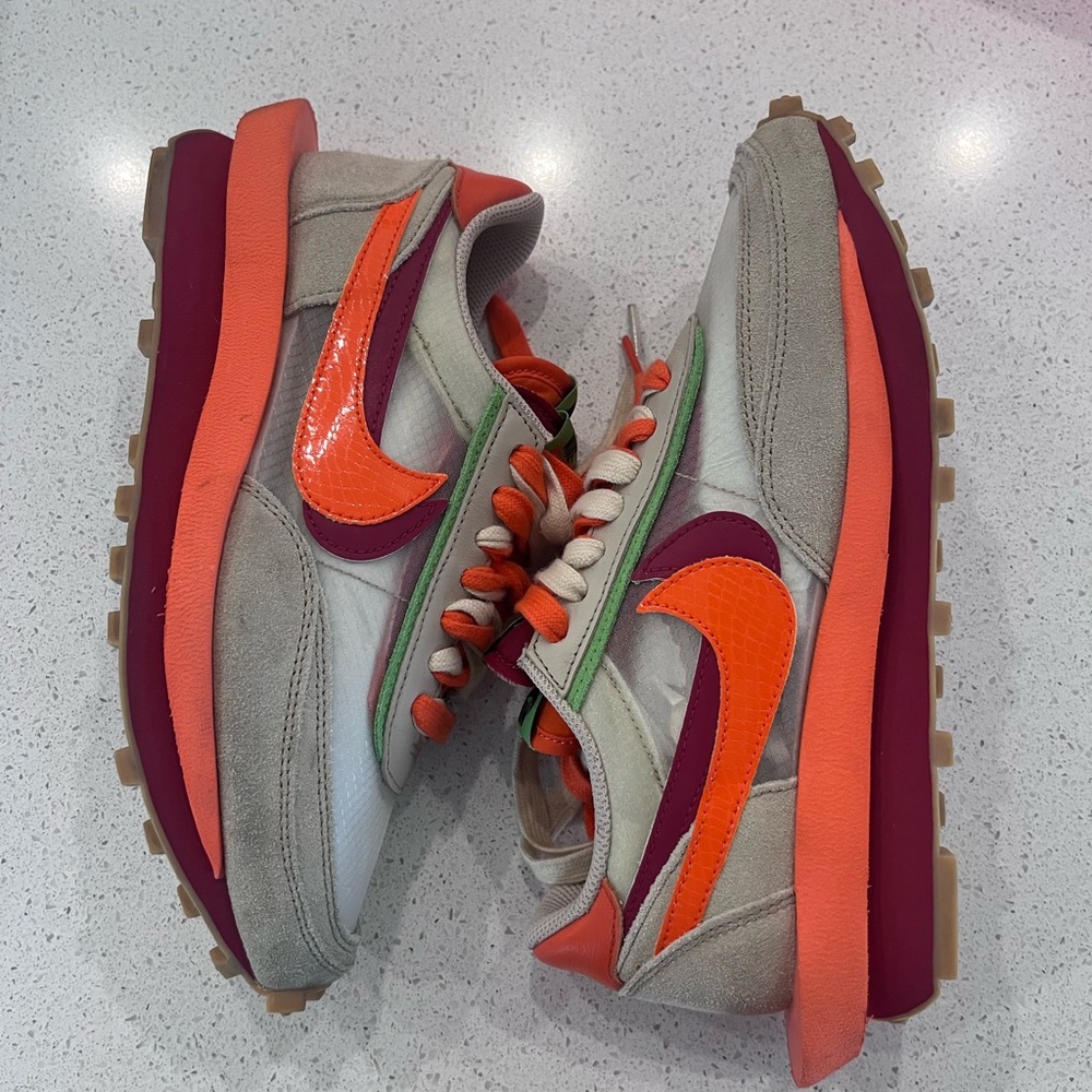 Nike Sacai x Clot x LDWaffle ‘Net Orange Blaze’